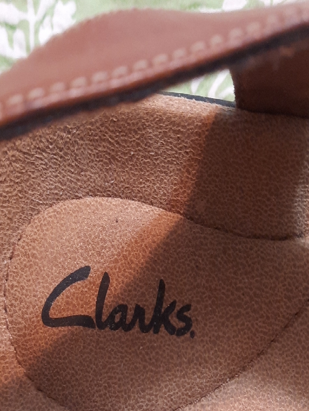 Clarks Women's Brown Leather Slingback Sandals - Picture 3 of 5